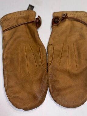 Timberland Brown Leather Mittens large extra